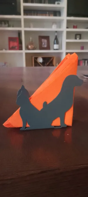 Servilletero de Metal Perro y Gato | Encanto y Funcionalidad para Tu Mesa