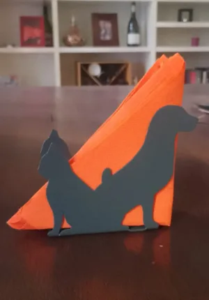 Servilletero de Metal Perro y Gato | Encanto y Funcionalidad para Tu Mesa